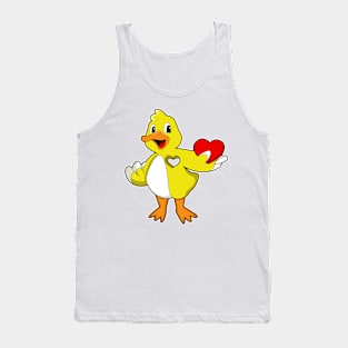 Duck with Heart Tank Top